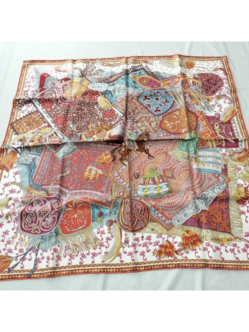 Hermes Carre 90 Cavaliers du Caucase Knights of the Caucasus Scarf